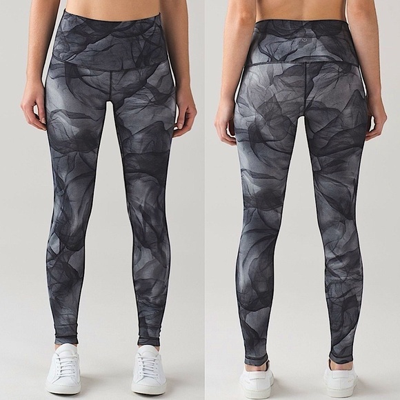 Lululemon Wunder Under Pant High Rise Leggings Midnight Tulle Multi Black Sz 6 - Picture 1 of 11